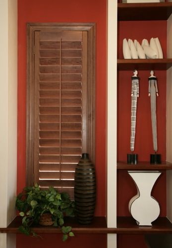 Sacramento wood shutter shelving